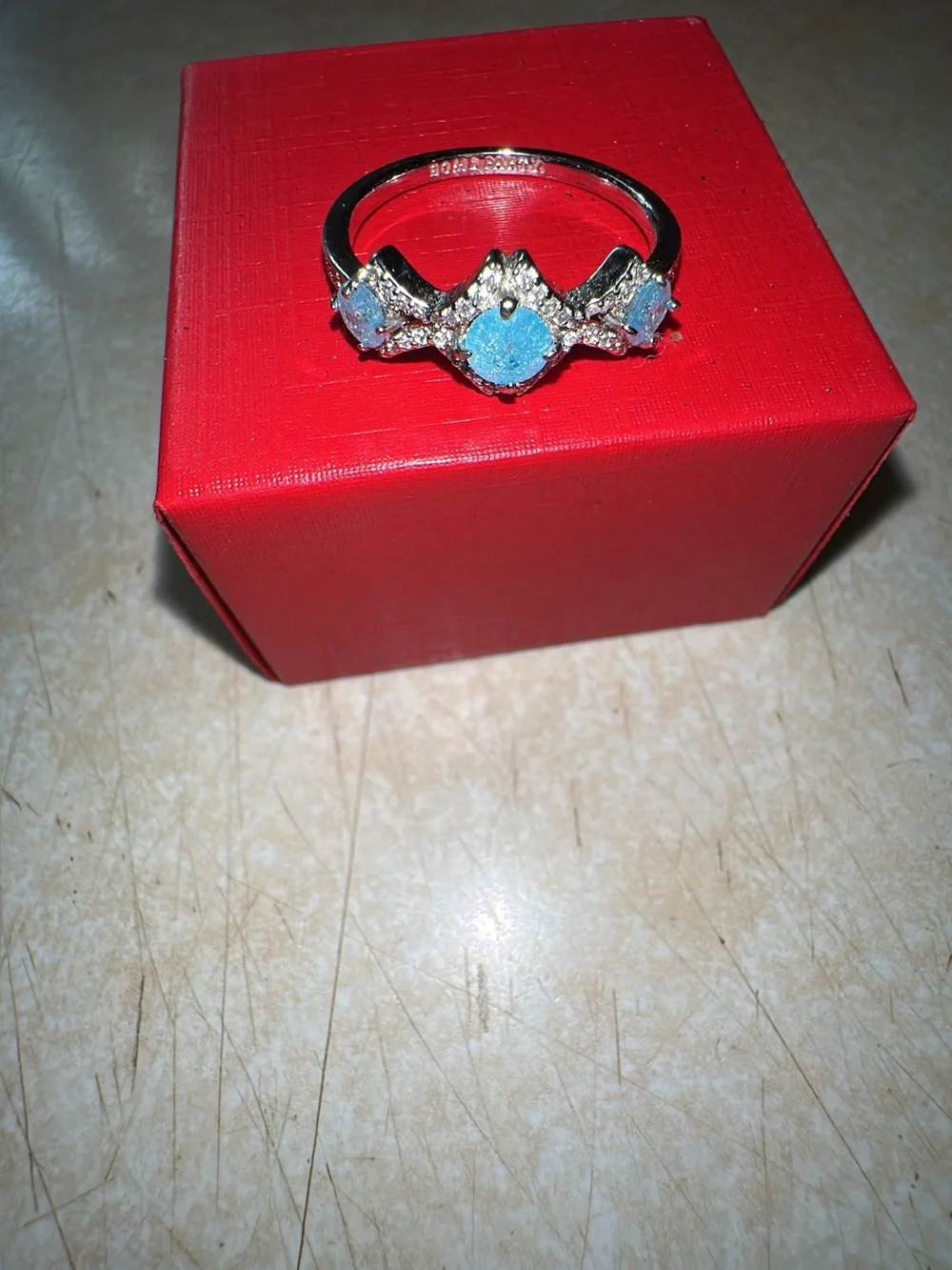 Bomb Party Aqua Blue Druzy Crown Ring - Women's Jewelry